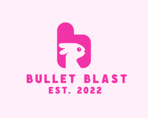 Pink Bunny Letter B logo design