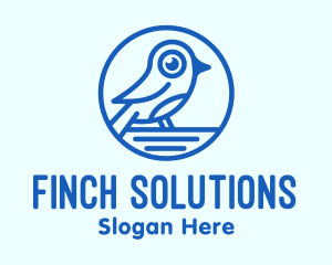 Blue Finch Bird logo