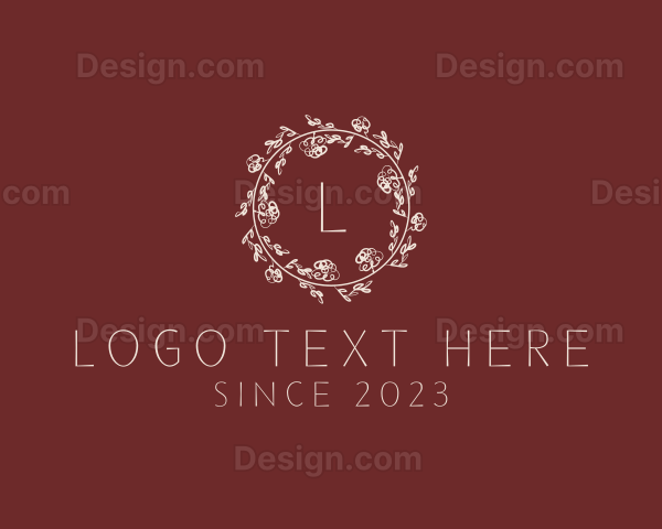 Garland Flower Wedding Planner Logo