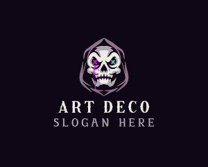  Skeleton Death Skull logo design