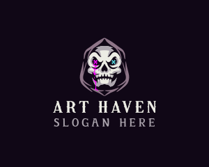  Skeleton Death Skull logo design