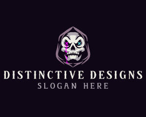  Skeleton Death Skull logo design