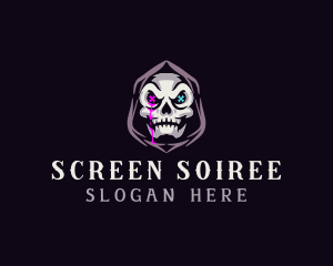  Skeleton Death Skull logo design