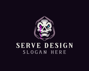  Skeleton Death Skull logo design