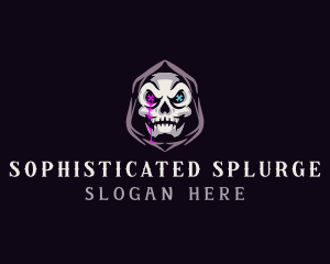  Skeleton Death Skull logo design