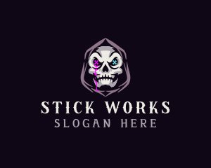  Skeleton Death Skull logo design