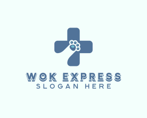 Paw Cross Veterinarian logo design