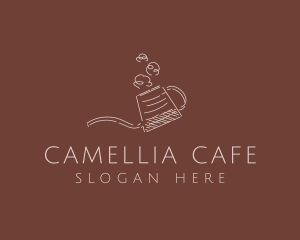 Cafe Coffee Kettle  logo design