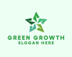 Origami Star Plant logo design