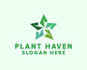 Origami Star Plant logo design