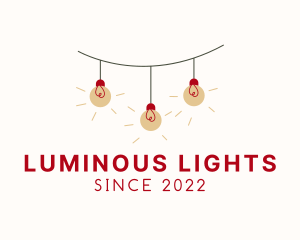 Bulb String Lights logo design