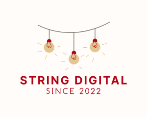 Bulb String Lights logo design