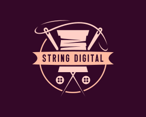 Sewing String Fashion Boutique logo design