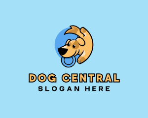 Frisbee Dog Puppy logo design