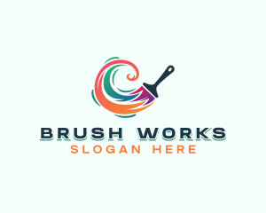 Refurbish Painting Brush logo design