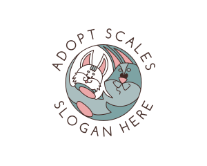 Cat Dog Pet Veterinarian logo design