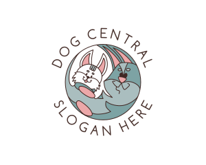 Cat Dog Pet Veterinarian logo design