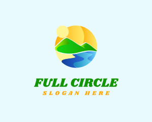 Circle Tourism Landscape logo design