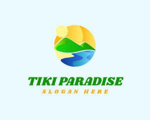 Circle Tourism Landscape logo design