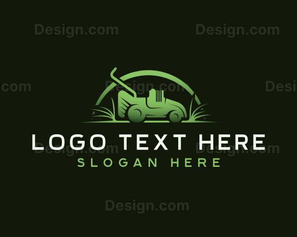 Lawn Mower Landscaping Logo