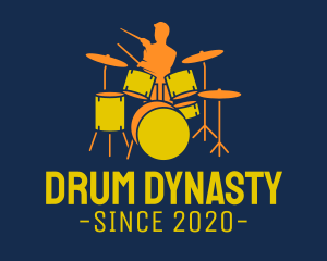 Drummer Boy Silhouette logo