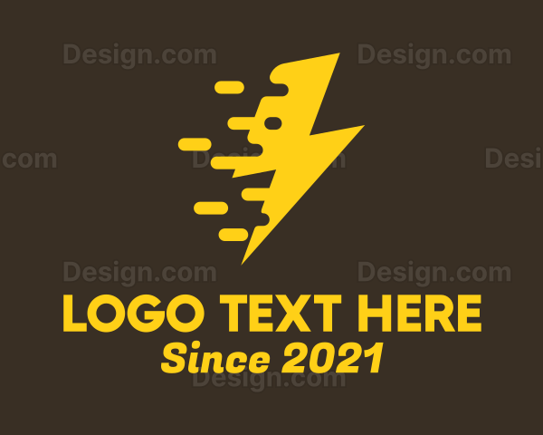 Yellow Fast Lightning Logo