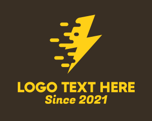 Yellow Fast Lightning logo