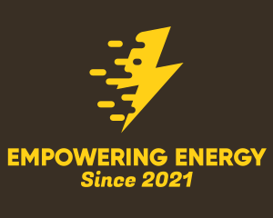 Yellow Fast Lightning logo design