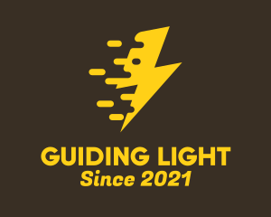 Yellow Fast Lightning logo design