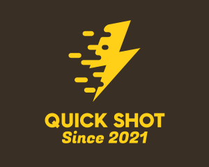 Yellow Fast Lightning logo design