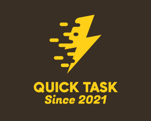 Yellow Fast Lightning logo design