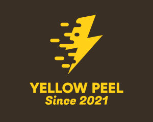 Yellow Fast Lightning logo design