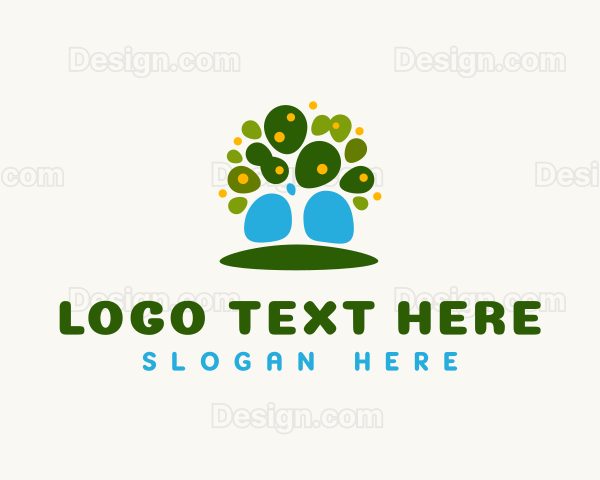 Organic Orange Tree Logo