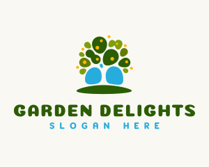 Organic Orange Tree logo design