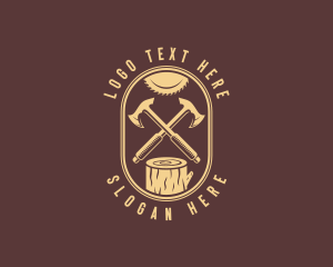 Axe Lumberjack Woodwork logo