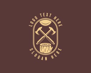 Axe Lumberjack Woodwork Logo