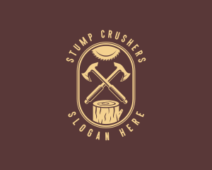 Axe Lumberjack Woodwork logo