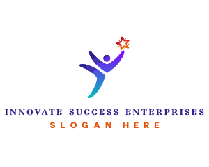 Human Star Success logo design