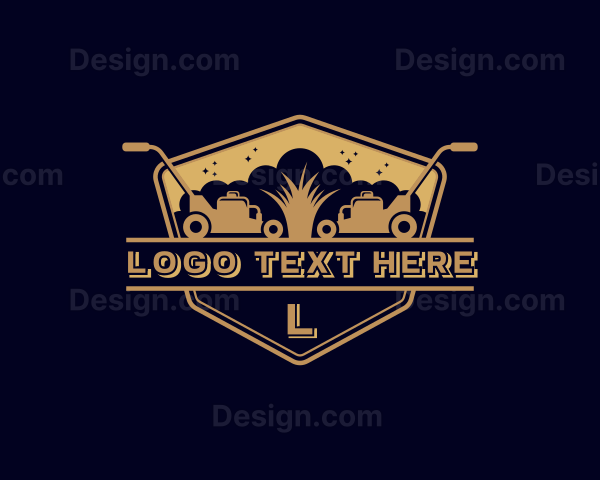 Lawn Mower Landscaper Logo