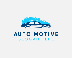 Bubble Car Auto Washing  logo design