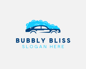 Bubble Car Auto Washing  logo design