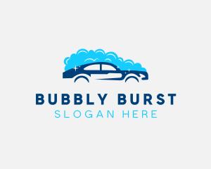 Bubble Car Auto Washing  logo design