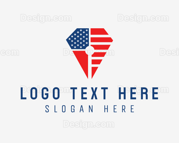 American Flag Pen Logo