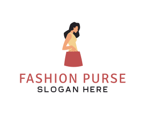 Woman Dress Bag logo design