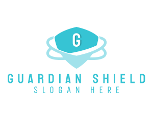 Shield Security Orbit Mask logo design