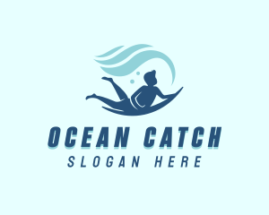 Ocean Surfing Wave logo design