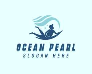 Ocean Surfing Wave logo design