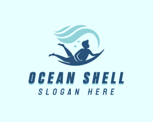 Ocean Surfing Wave logo design