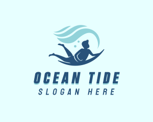 Ocean Surfing Wave logo design