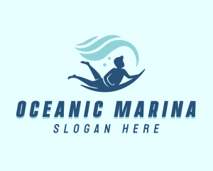 Ocean Surfing Wave logo design